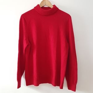 Lands' End 100% Cashmere Turtleneck Sweater
